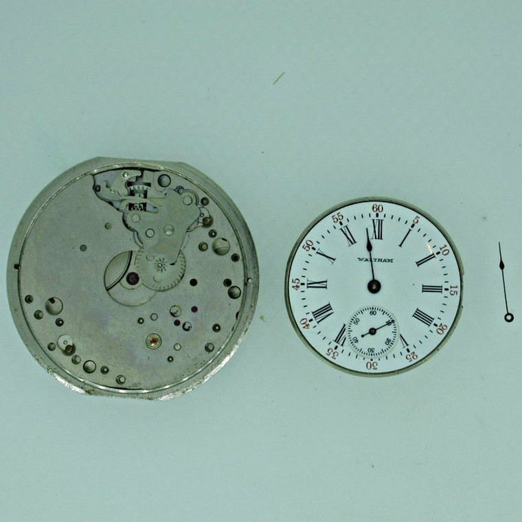 Lot of Two Antique Movements Waltham and Swiss Parts Steampunk (B7952)