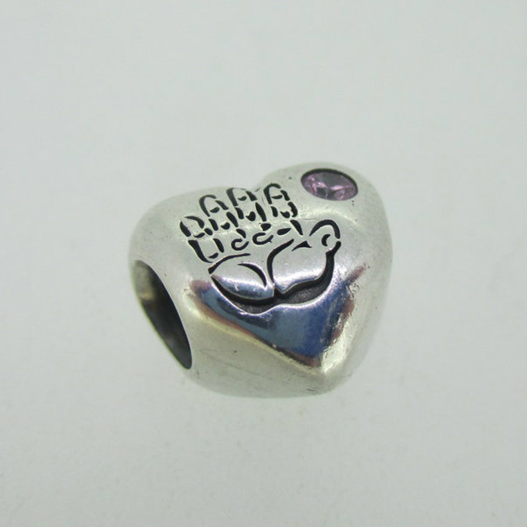 Sterling Silver Pandora Baby Girl It's A Girl Charm Bead