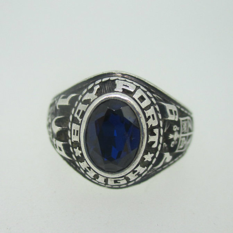 Sterling Silver Bay Port High School Class 1978 Ring Size 5