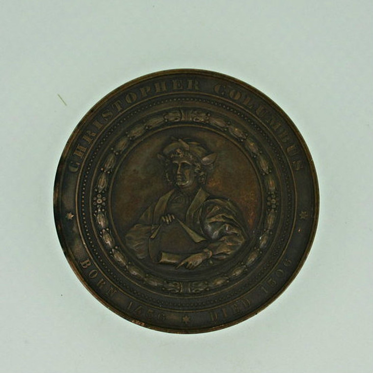 Antique 1892-1893 Christopher Columbus Souvenir World's Columbian Exposition Chicago Medal (600954)