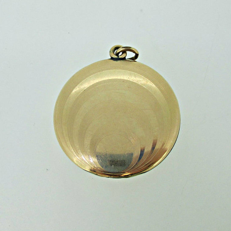 Vintage Gold Filled Circle Photo Locket F R