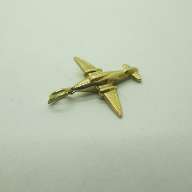 14K Yellow Gold Plane Charm B9711