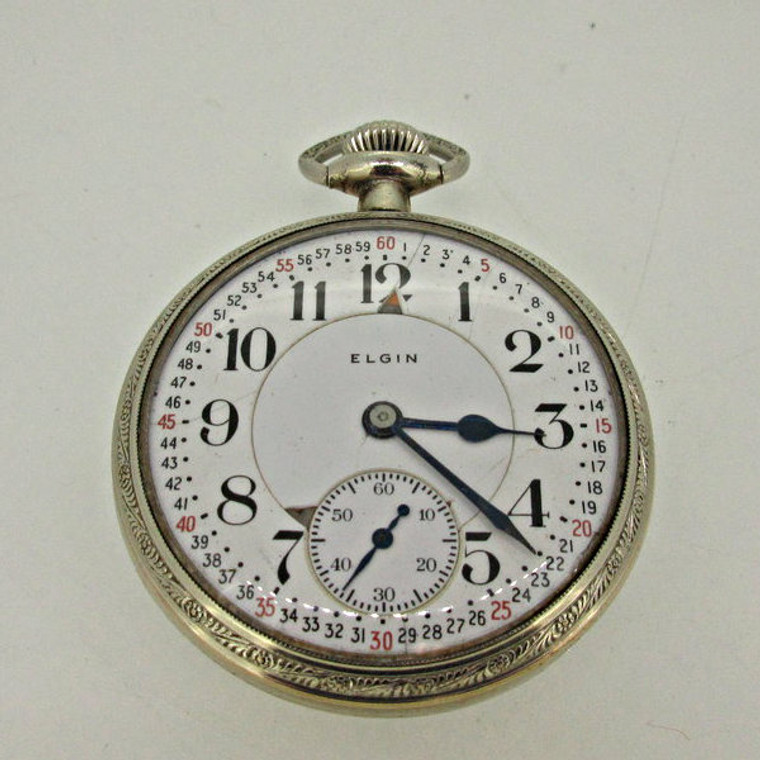 Antique 1912 Elgin B.W. Raymond Grade 391 Model 15 16s 21J 14k WGF Pocket Watch (B9331)