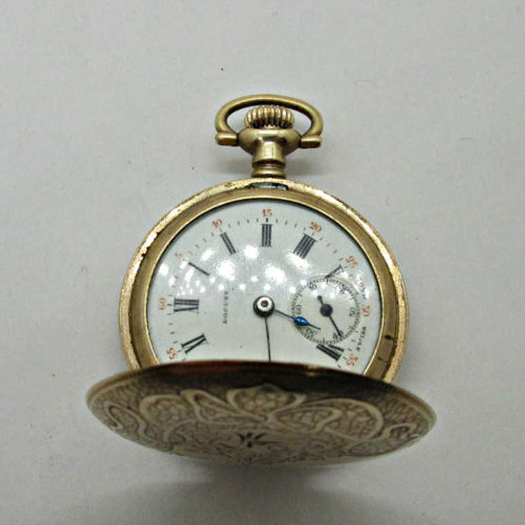 Antique Locust Watch Co. 0s 7J Gold Filled Pocket Watch Parts (B10151)