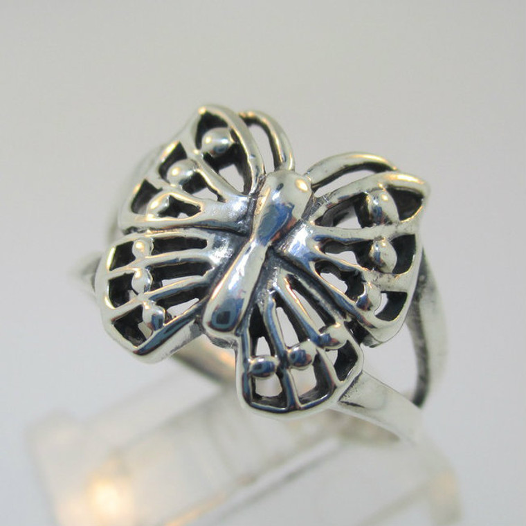 Sterling Silver Butterfly Ring Size 7