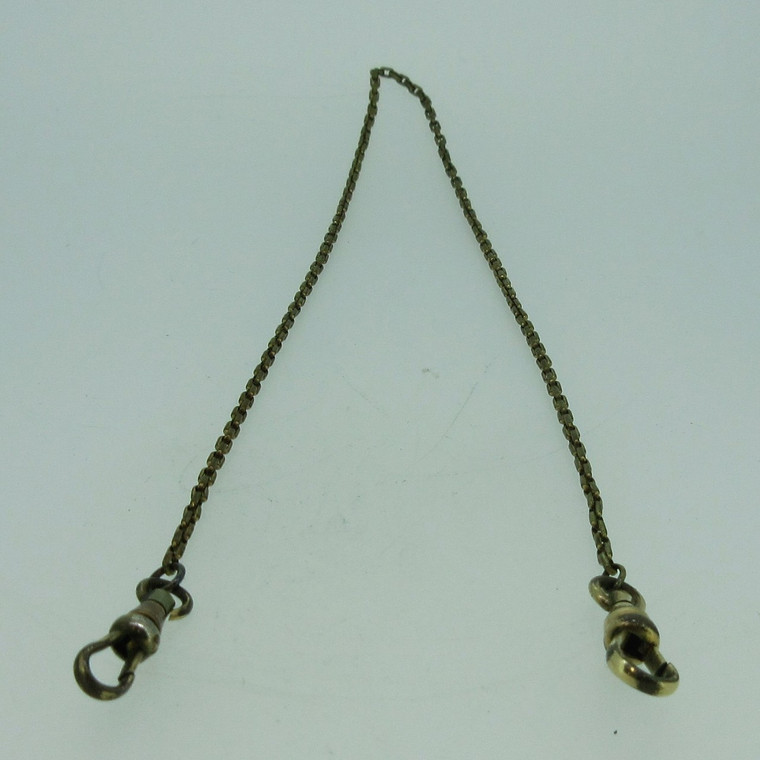 Antique Worn Gold Filled Detailed Chain link Pocket Watch Chain (B10769)