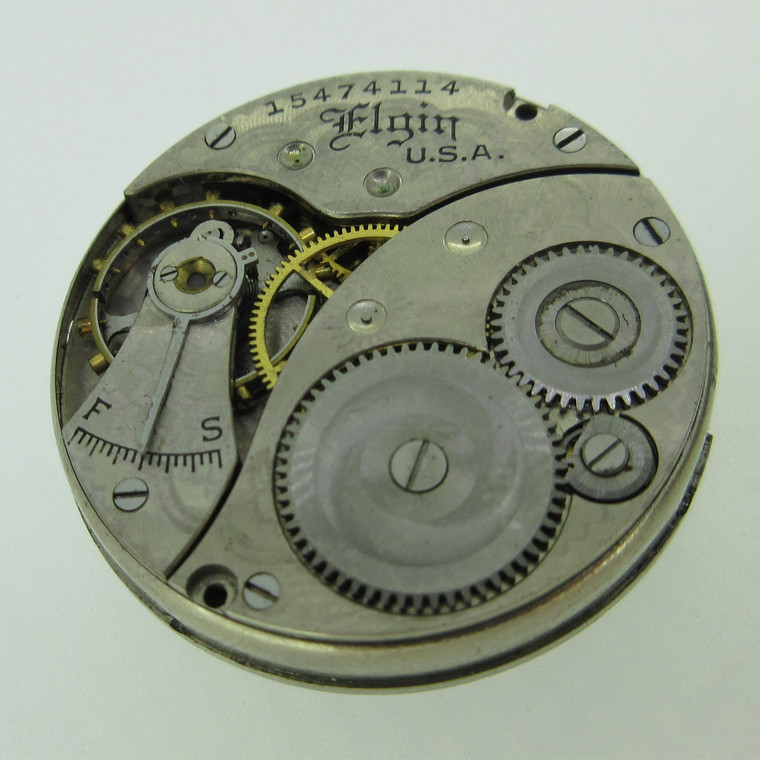 Lot of 2 Antique Elgin Movements and Dials Parts (B12076)