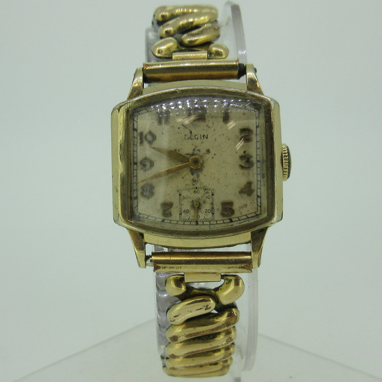 Vintage 1937 Elgin Grade 526 7J 10k Gold Filled Watch Parts (B12449)