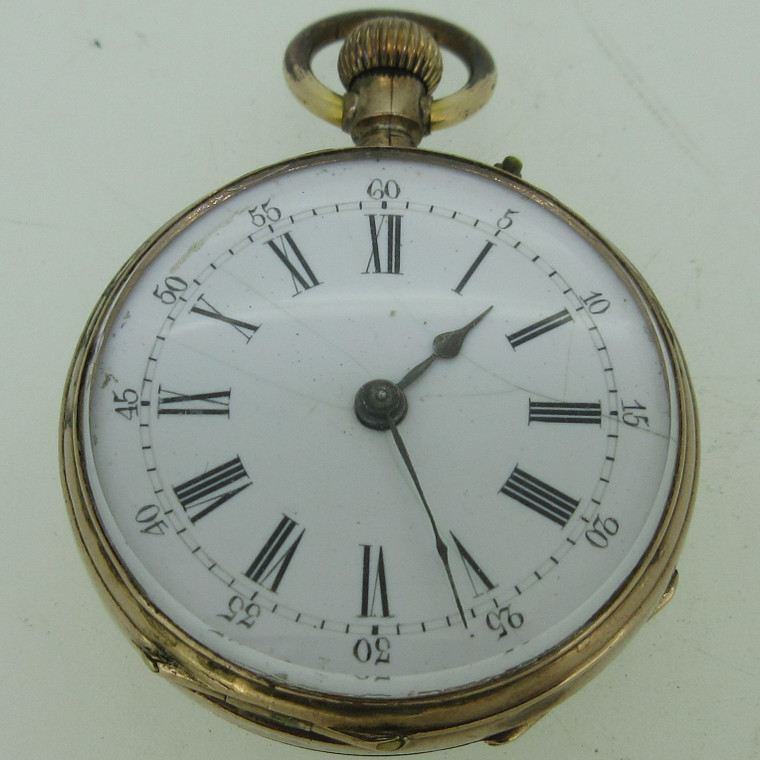 Antique Remontoir French 0s 10J Gold Filled Pocket Watch Parts (B13007)