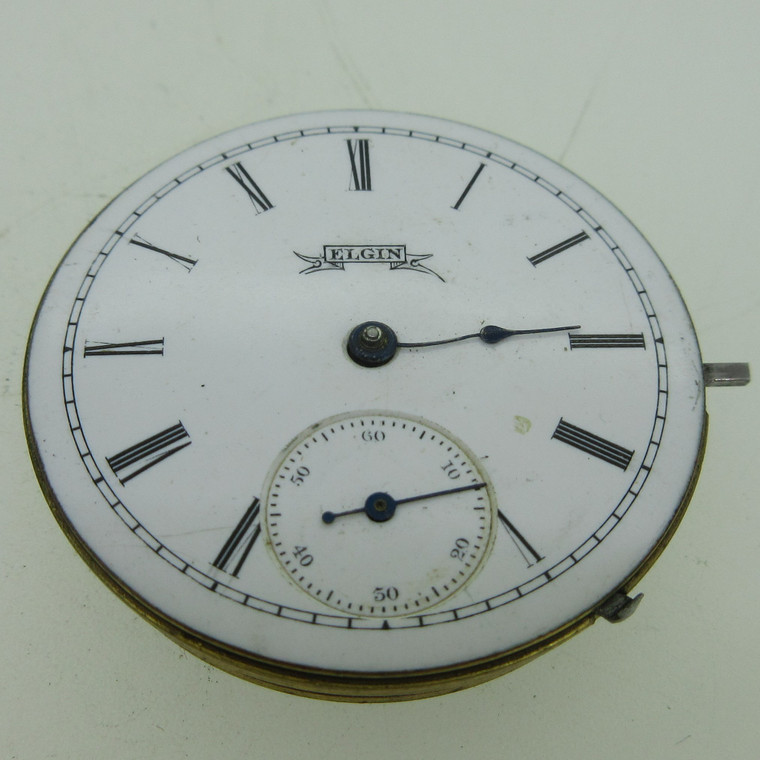 Antique 1888 Elgin Grade 95 Model 1 6s 7J Hunters Movement and Dial Parts (B13229)