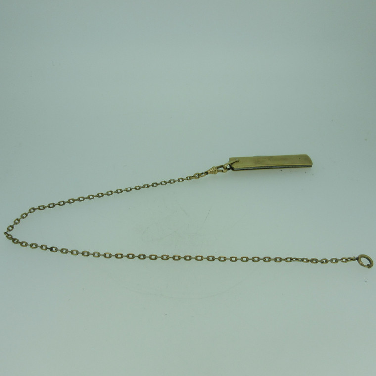 Antique Swank 10K Gold Filled Pocket Watch Chain with Gold Filled Watch Knife (B13276)