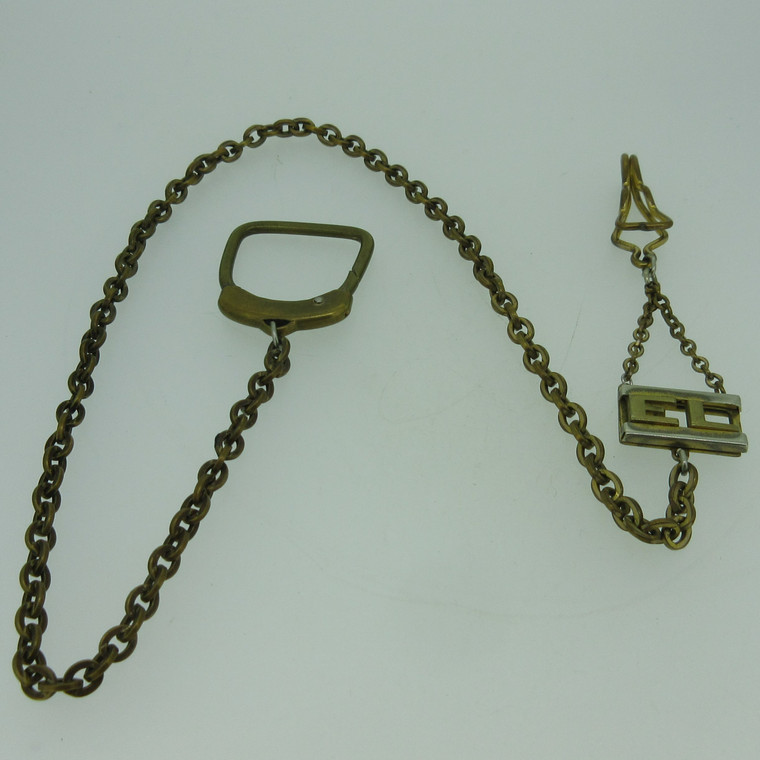 Vintage Swank Gold Filled or Plated Pocket Watch Chain (B13732)