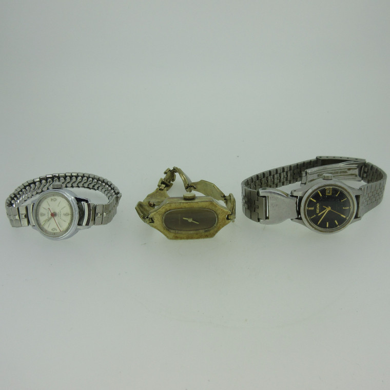 Lot of 3 Vintage Ladies Mechanical Watches Parts (B14237)