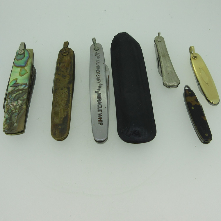 Lot of 6 Antique Pocket Watch Pocket Watch Knives (B14259)