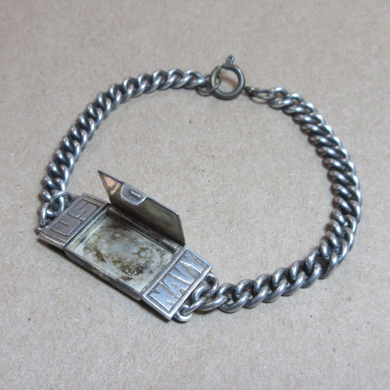 Vintage Vietnam War Era US Navy Engraved Identification Bracelet & Locket (5003042)
