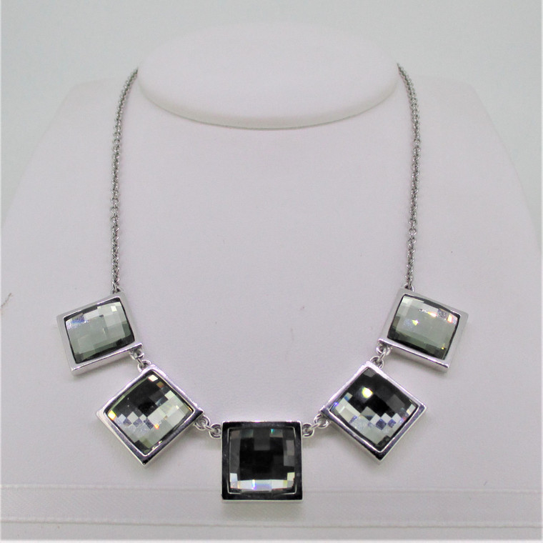 Touchstone Crystal by Swarovski Rhodium Plated Be There Necklace