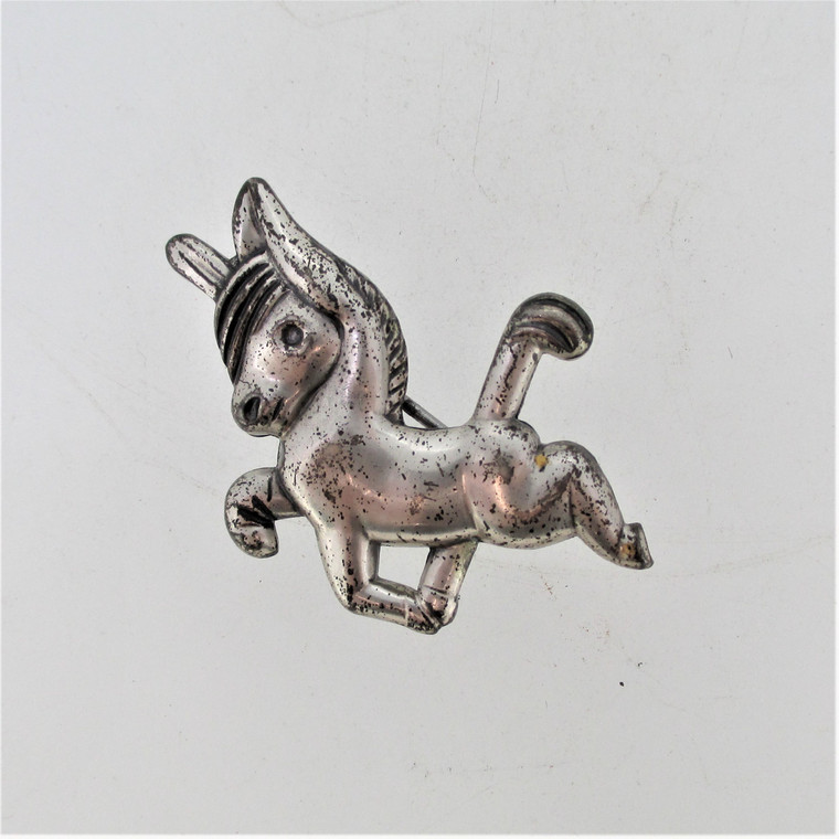 Coro Sterling Silver Donkey Pin Brooch