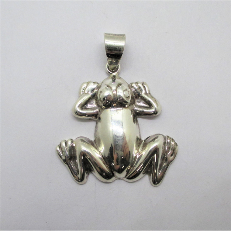 Sterling Silver Frog Pendant