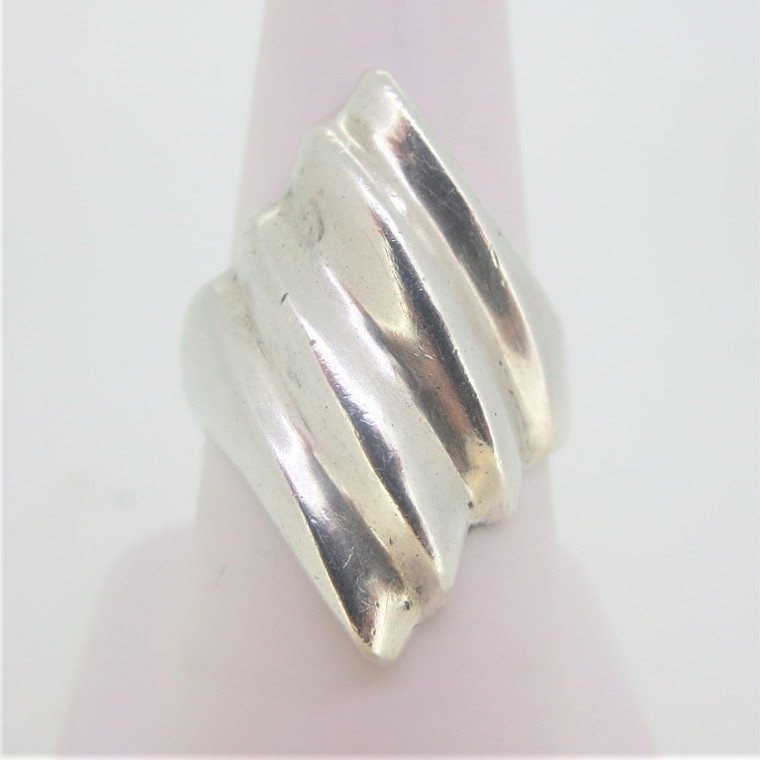 Sterling Silver Modern Ring  Sz 7.75