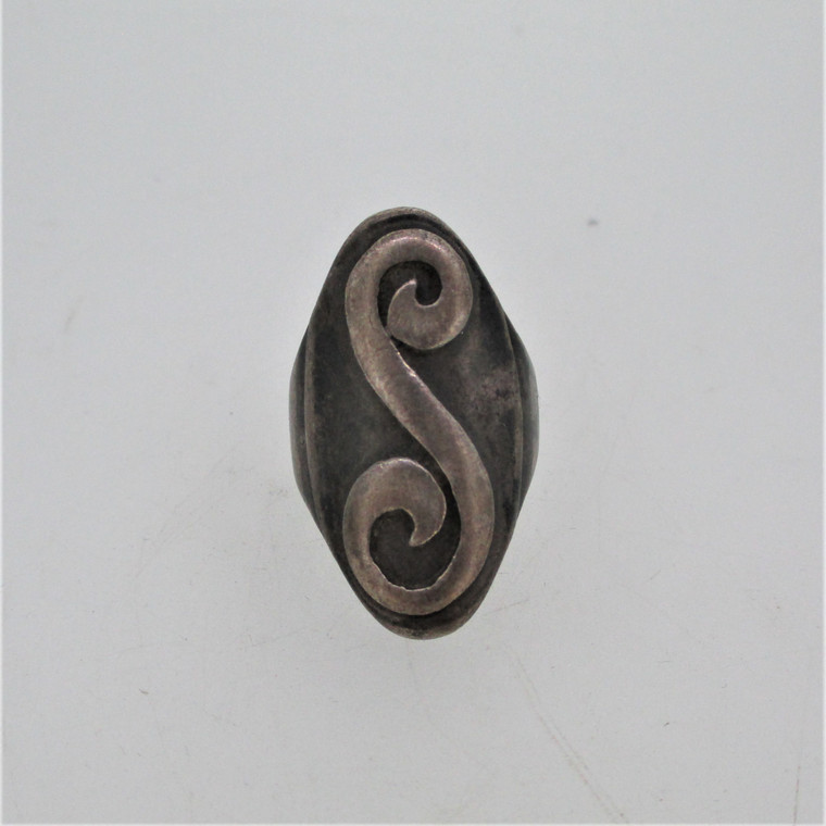 Sterling Silver Initial Monogram S Ring Size 7