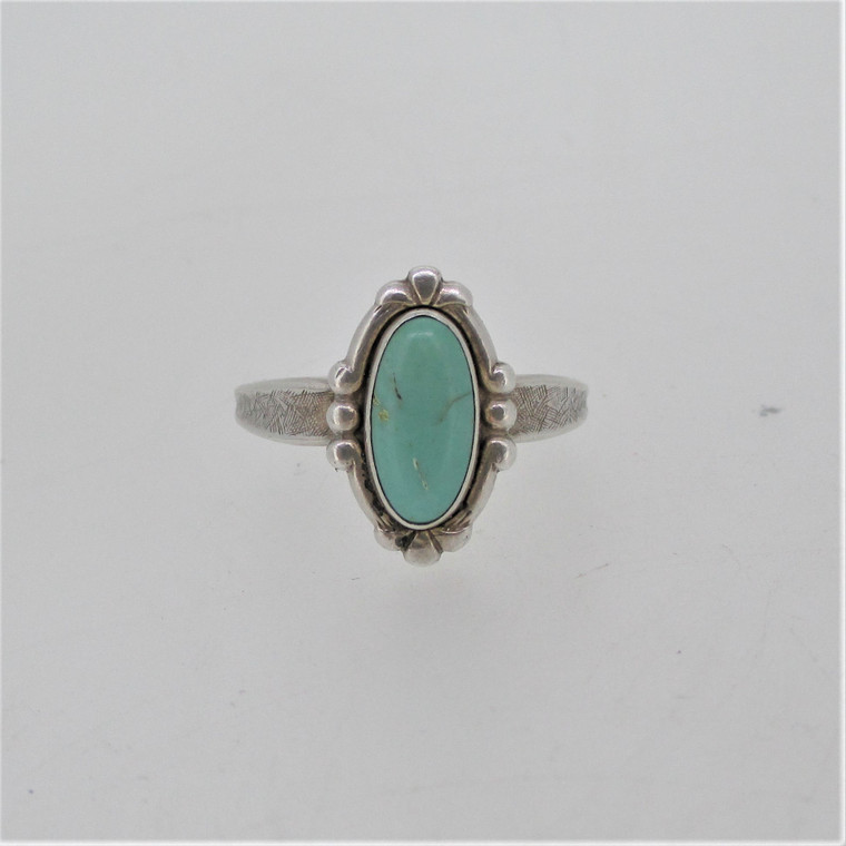 Bell Trading Post Sterling Silver Turquoise Ring Size 8.25