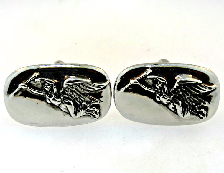 Silver Tone Metal with Angel Cufflinks ( 300.1768I CB)