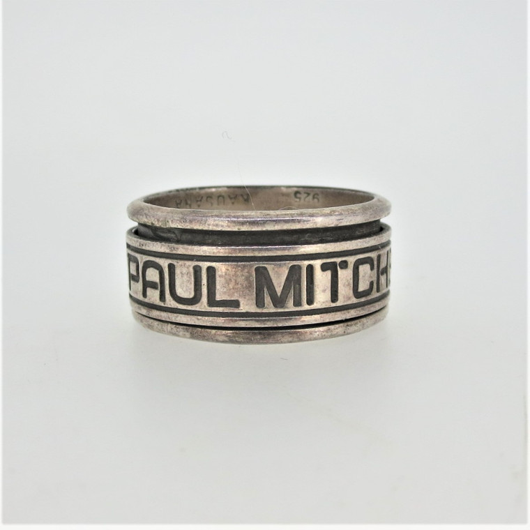 Paul Mitchell Sterling Silver Unisex Spinner Band Ring Size 14