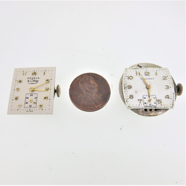 Lot of  2 Vintage wristwatch movements for parts