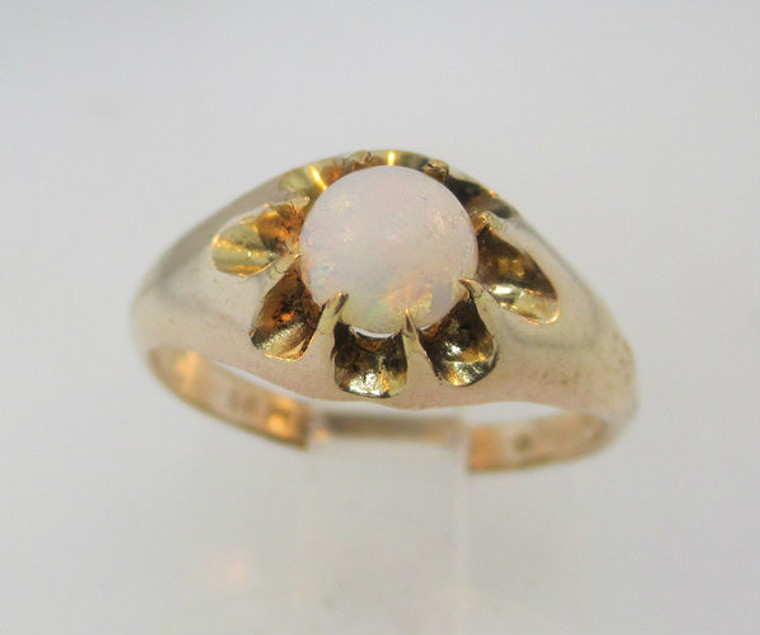 14k Yellow Gold Opal Ring Size 4 ¾ *