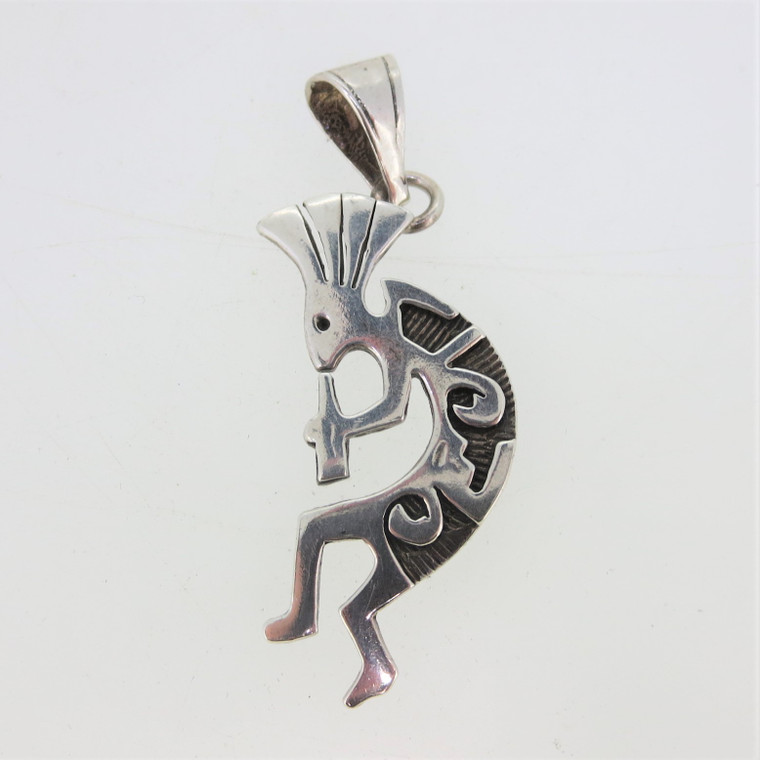 Sterling Silver Kokopelli Pendent with Filigree Designs