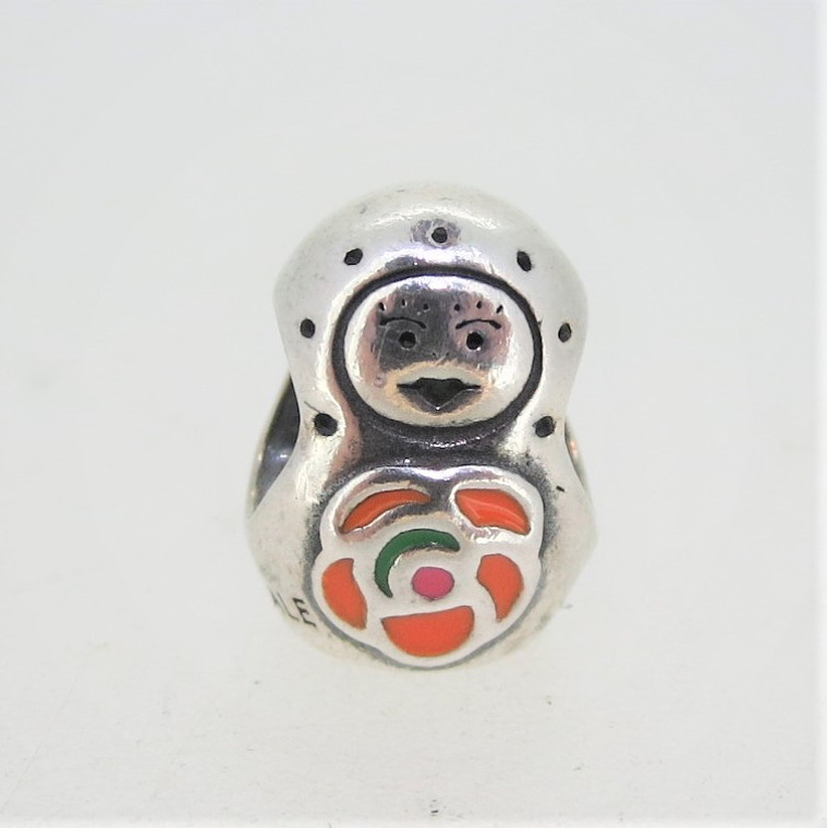 Sterling Silver Pandora Nesting Doll Babushka Matryoshka Charm 790582ER