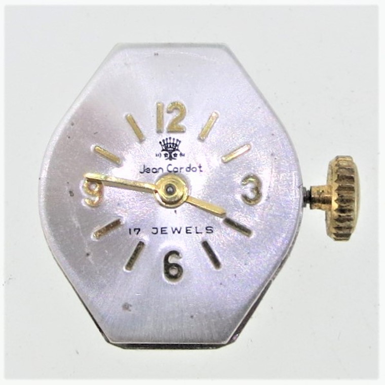 Vintage Jean Cardot 17j wristwatch movement in working order