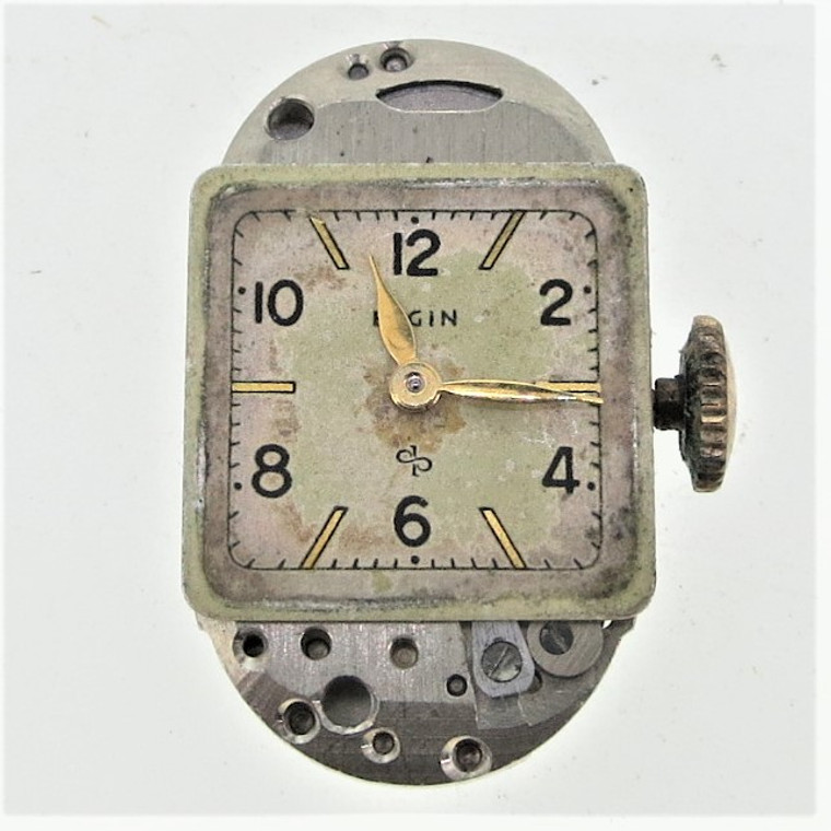 Vintage 1948 Elgin 541 15j wristwatch movement in working order