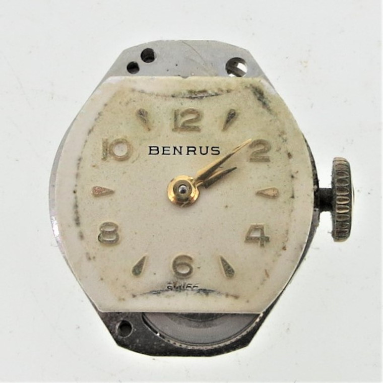 Vintage Benrus C2-3 17j wristwatch movement in working order