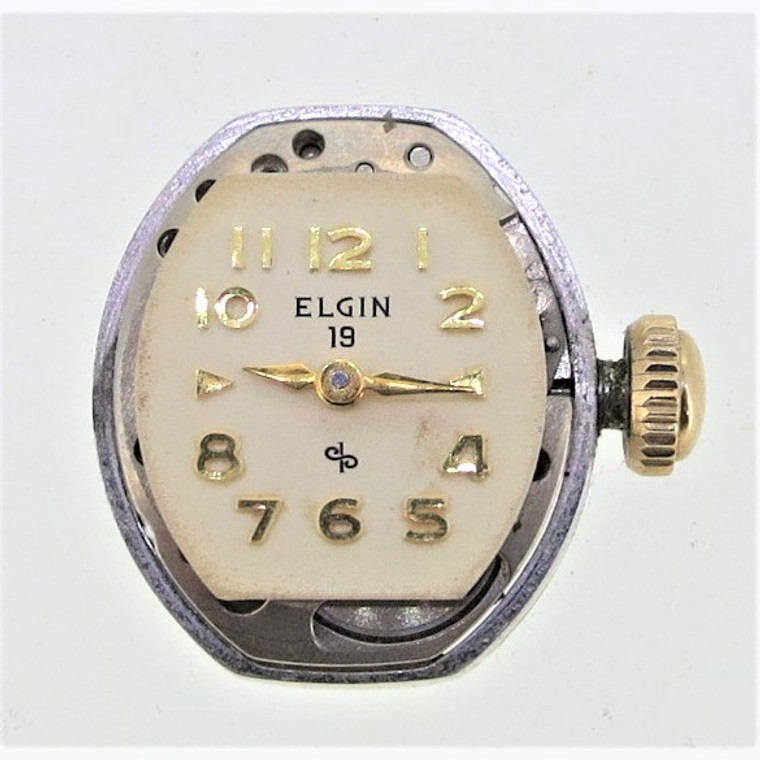 Vintage Elgin 703 19j wristwatch movement in working order