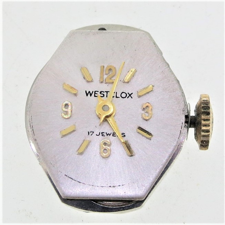 Vintage Westclox A601 17j wristwatch movement in working order