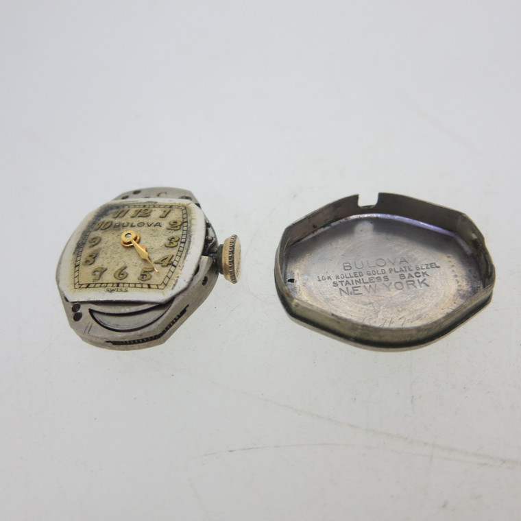 Vintage 1948 Bulova 6BK 17j wristwatch movement in working order