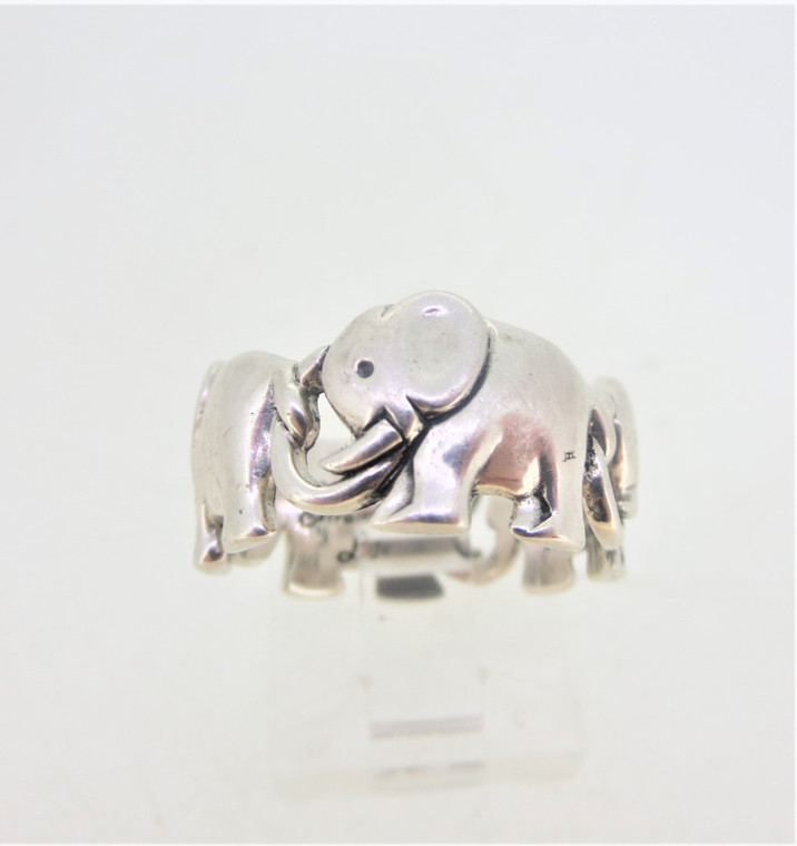 Sterling Silver Elephant Ring with Engraved Words on the Inside Size 7