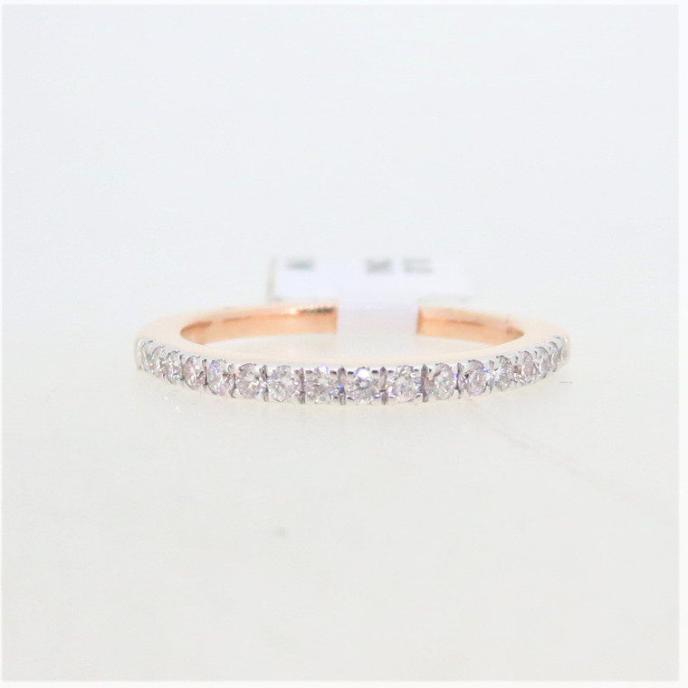 14K Rose Gold .25cttw Diamond Wedding Anniversary Band Size 7