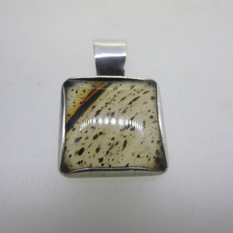 Sterling Silver Picture Agate Pendant