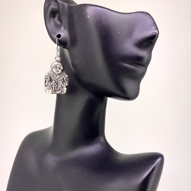 Sterling Silver ‘Storyteller Woman’ Dangle Earrings