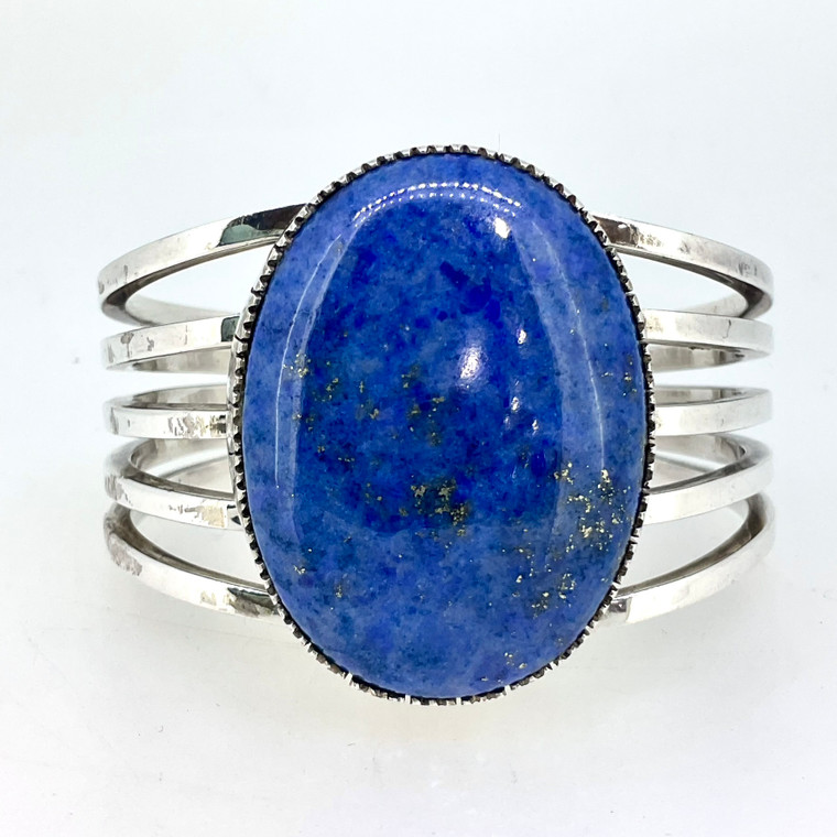 Sterling Silver and Lapis Lazuli M Melwood Cuff Bracelet