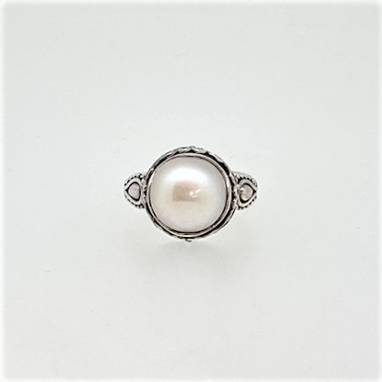 Sterling Silver Suarti Bali Indonesia Pearl Ring Size 6