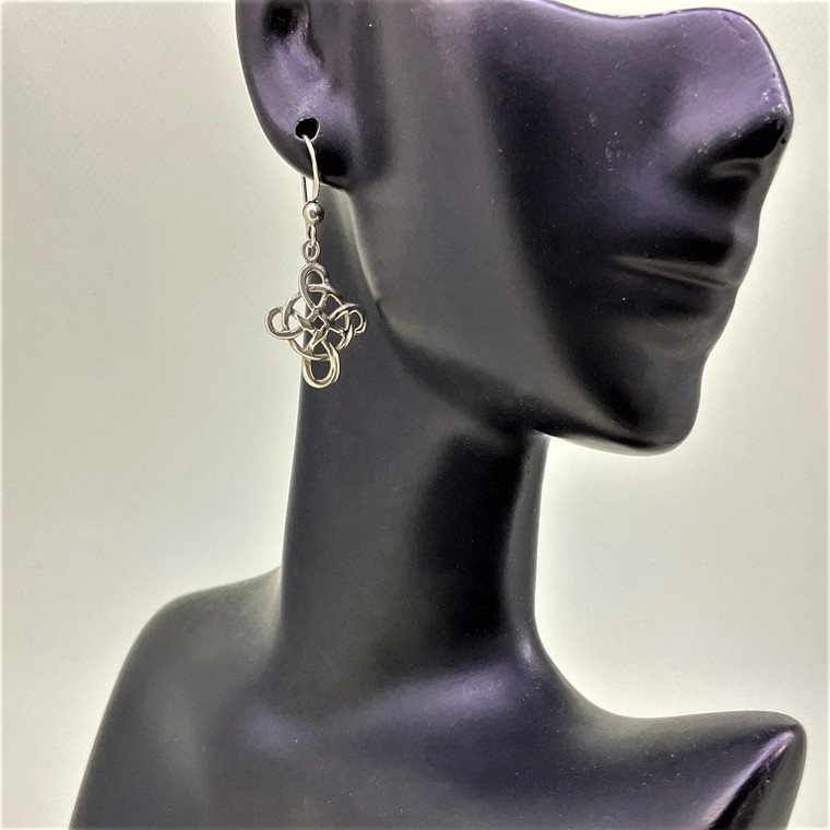 Sterling Silver Celtic Knot Dangle Earrings