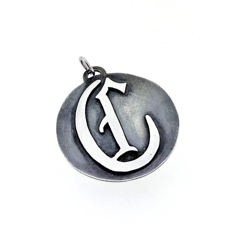 Sterling Silver Circle Letter Pendant