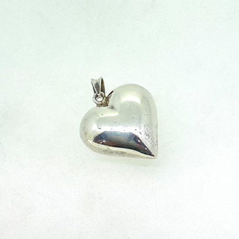 Sterling Silver Hollow Heart Pendant