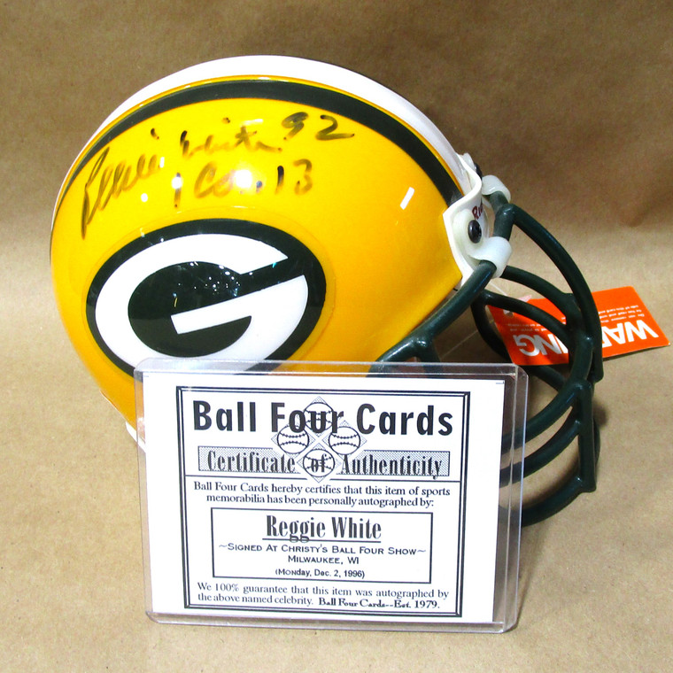 Reggie White Signed Green Bay Packers Mini Helmet Autographed w/ COA (5003872 EH)
