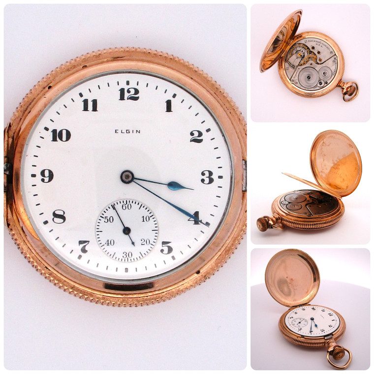 Vintage 1920 Elgin Hunter Pocket Watch 15j 16s Gr. 312 GF (B19448 EH)