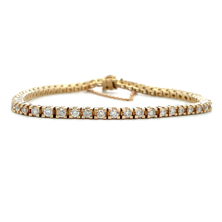 14K Yellow Gold Approximately 2ct. tw Diamonds Tennis Bracelet 7" 14K Yellow Gold Approximately 2ct. tw Diamonds Tennis Bracelet 7"