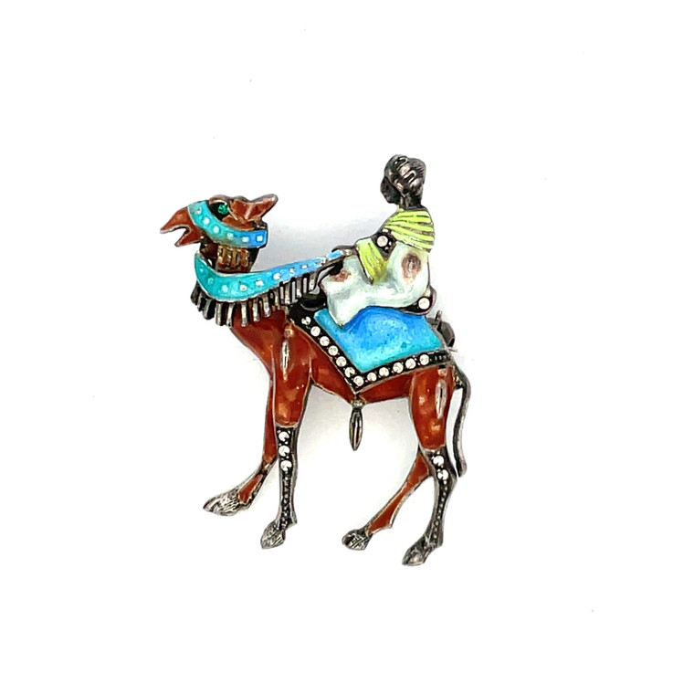 Sterling Silver Vintage Camel Pin